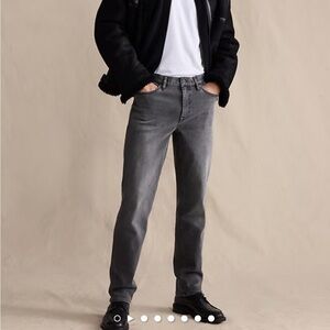 NWT! Banana Republic Mens Straight Luxe Traveler Jeans 34x30 Gray Denim